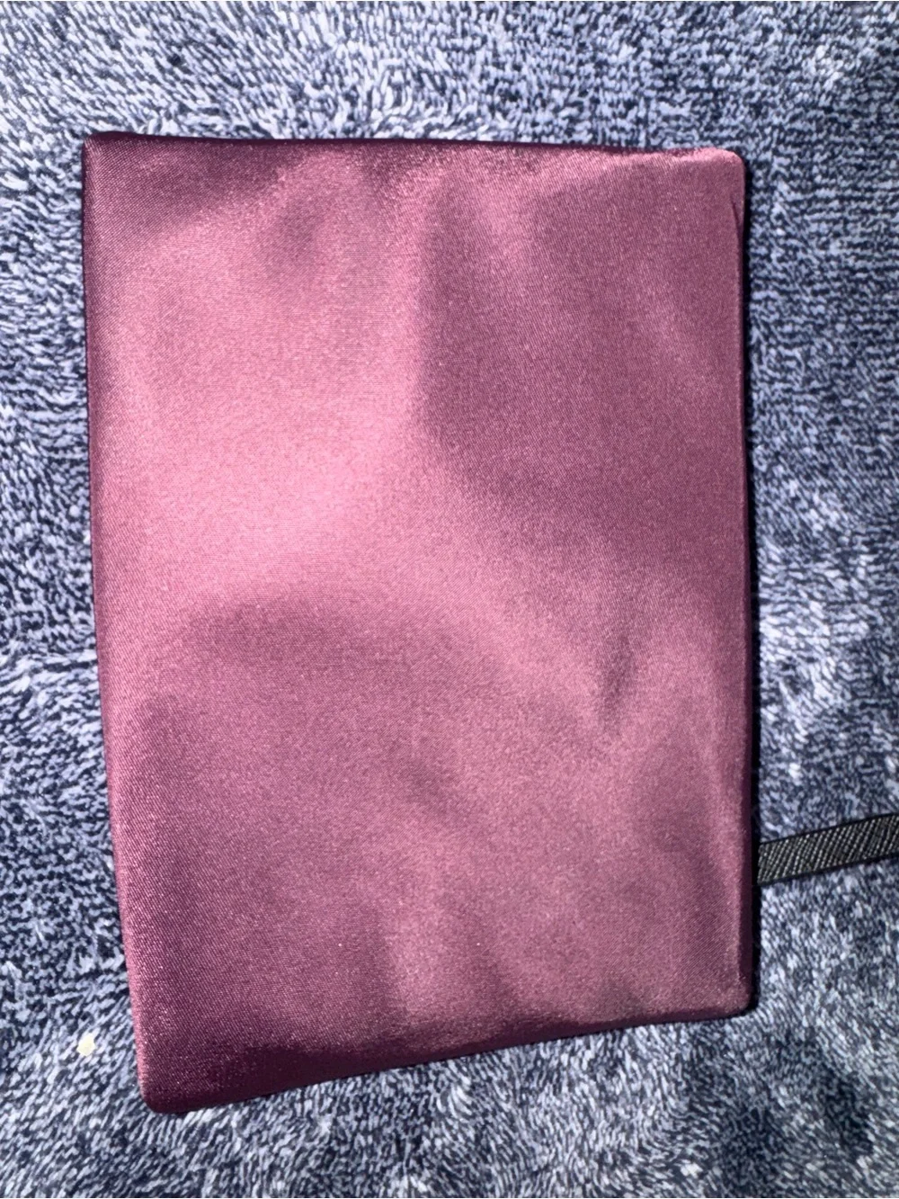 kate spade plum satin cosmetic pouch with gold hardware